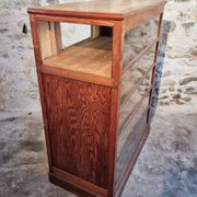 Antique shop display cabinet – Pine wood – 1920s/30s – On wheels