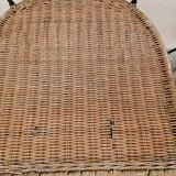 rattan chair and wrought iron