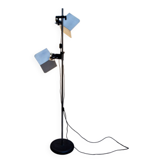 Lampadaire Triedro en métal laqué et chromé par Joe Colombo pour Stilnovo, Italie, années 1970