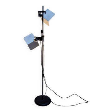 Lampadaire Triedro en métal laqué et chromé par Joe Colombo pour Stilnovo, Italie, années 1970