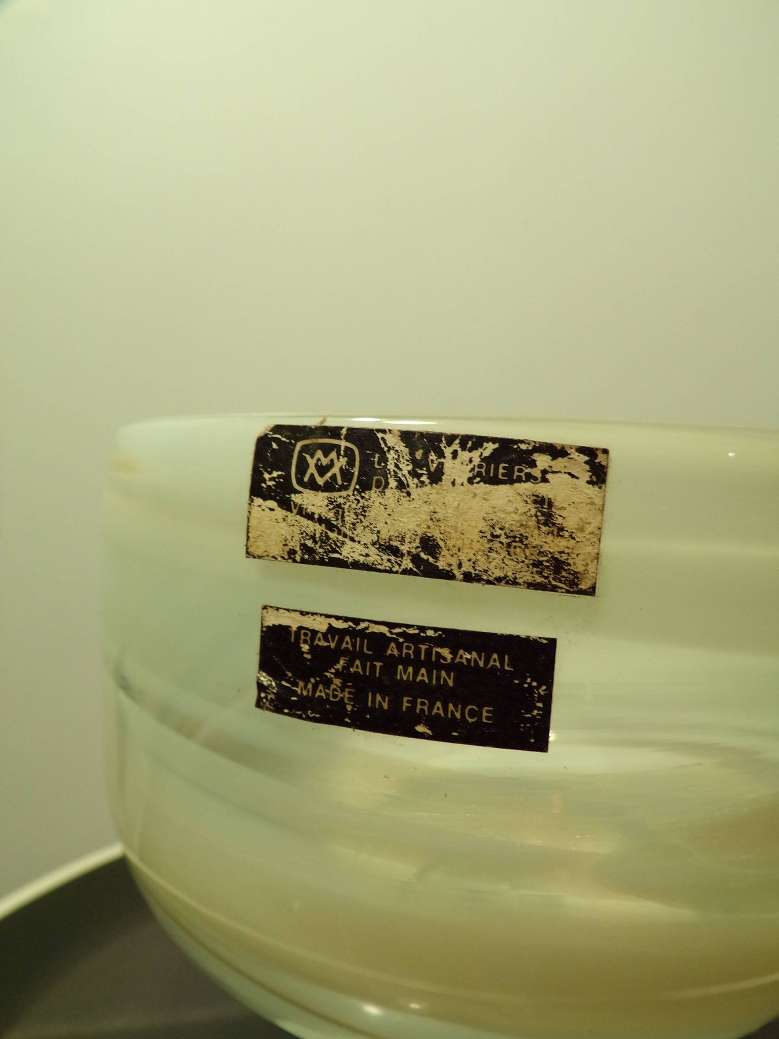 Vase Maure Vieil en verre jaspé Par Bob le Gleis