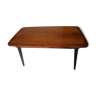 Table basse en bois incrustée rétro du milieu du siècle années 1960