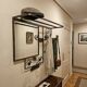 Art Deco coat rack in hammered wrought iron, 1950s.
