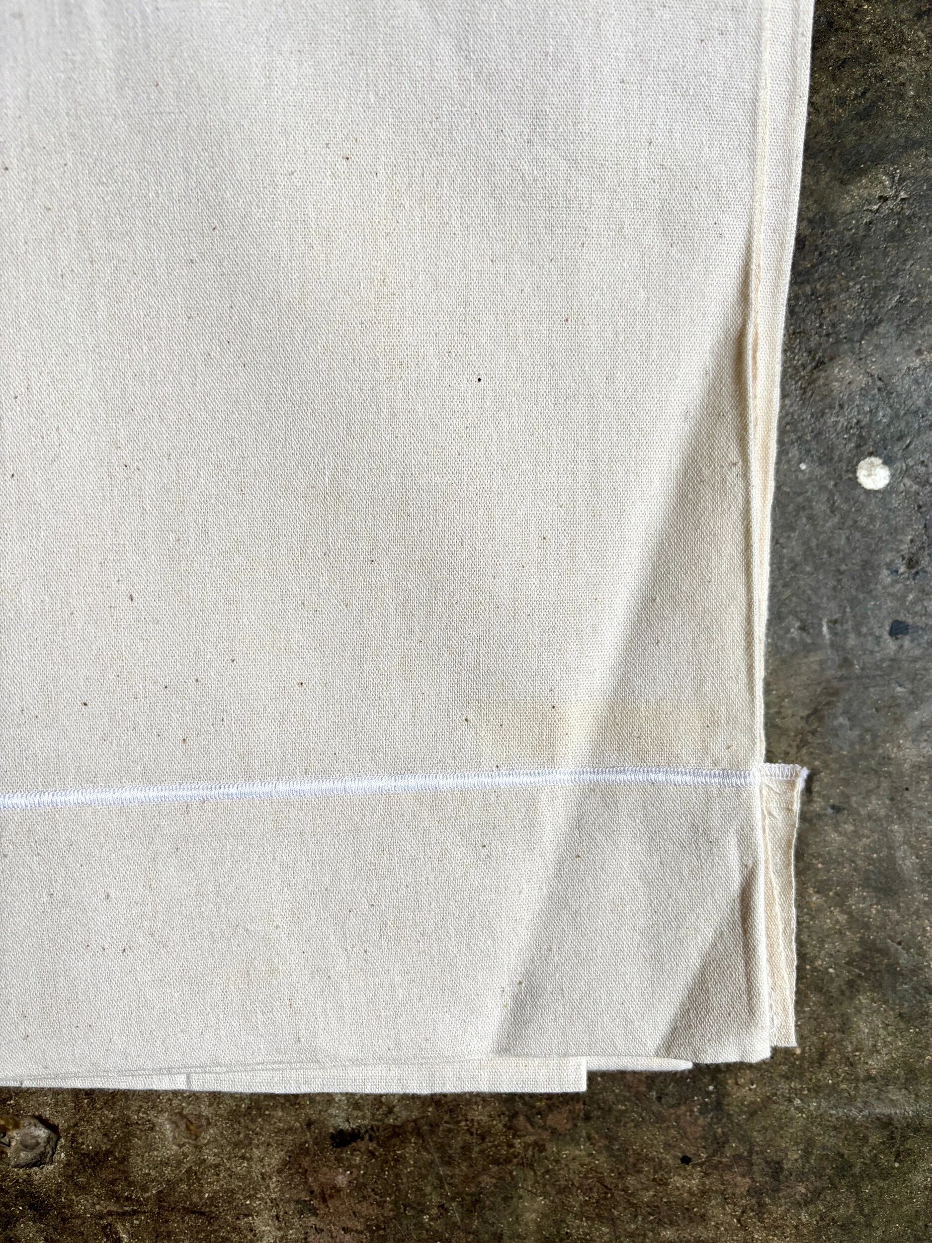 Beige linen sheet with hemstitching #11 ☐ 220 x 310 cm