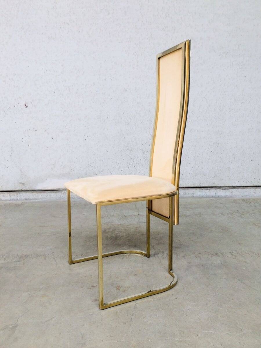 Hollywood Regency dining chairs from Belgo Chrom, 1970s, set of 8.