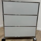 Caisson sur roulettes USM Haller en Gris Clair