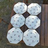 Lot de 6 assiettes plates en Porcelaine de Limoges