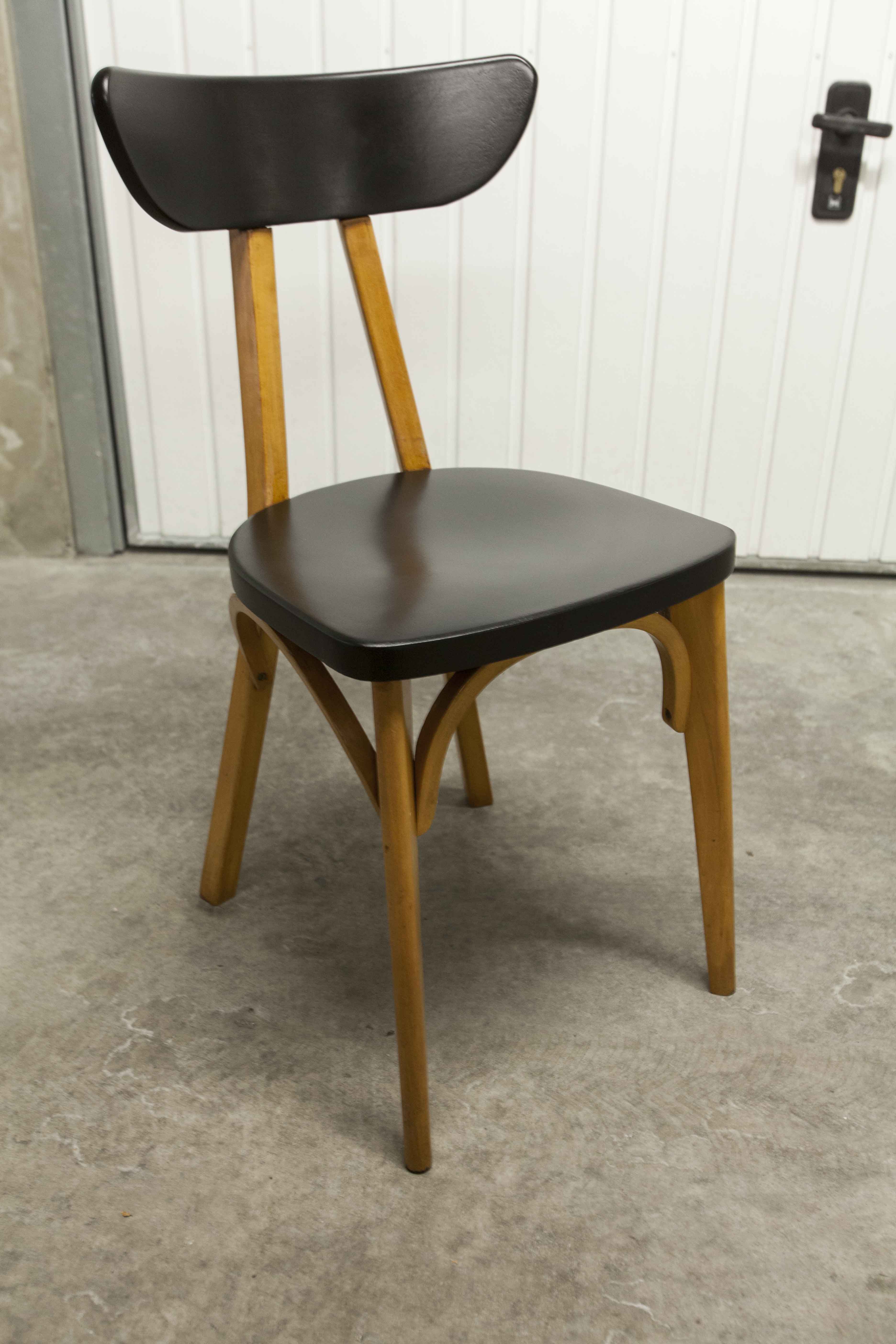 Set of 6 restored Luterma "banana" chairs