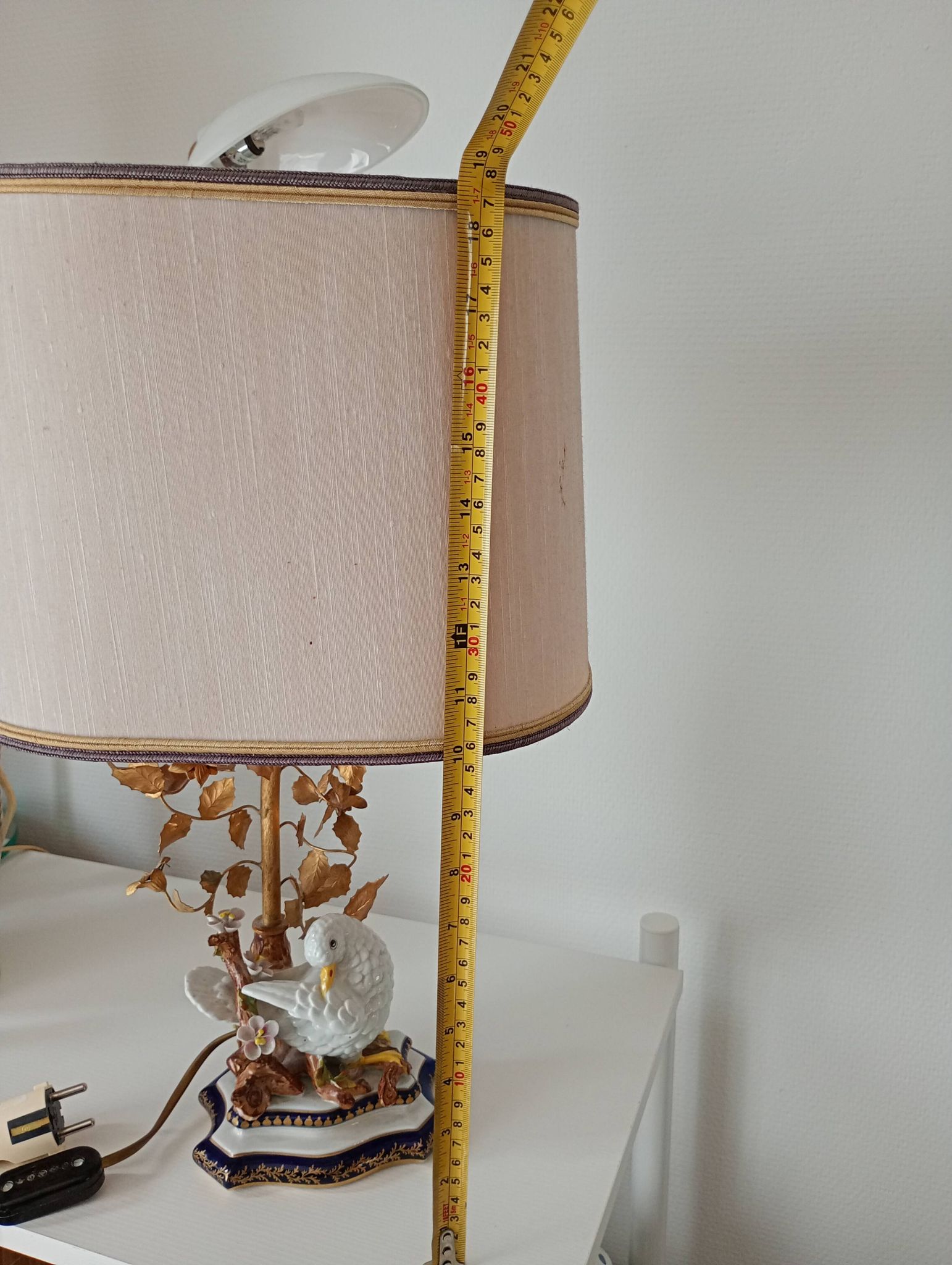 Sèvres porcelain lamp with Giulia Mangani signature