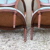 Paire de fauteuils médaillon style Louis XVI