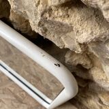 White tubular metal frame mirror