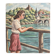Vintage European Village & River Oil Painting