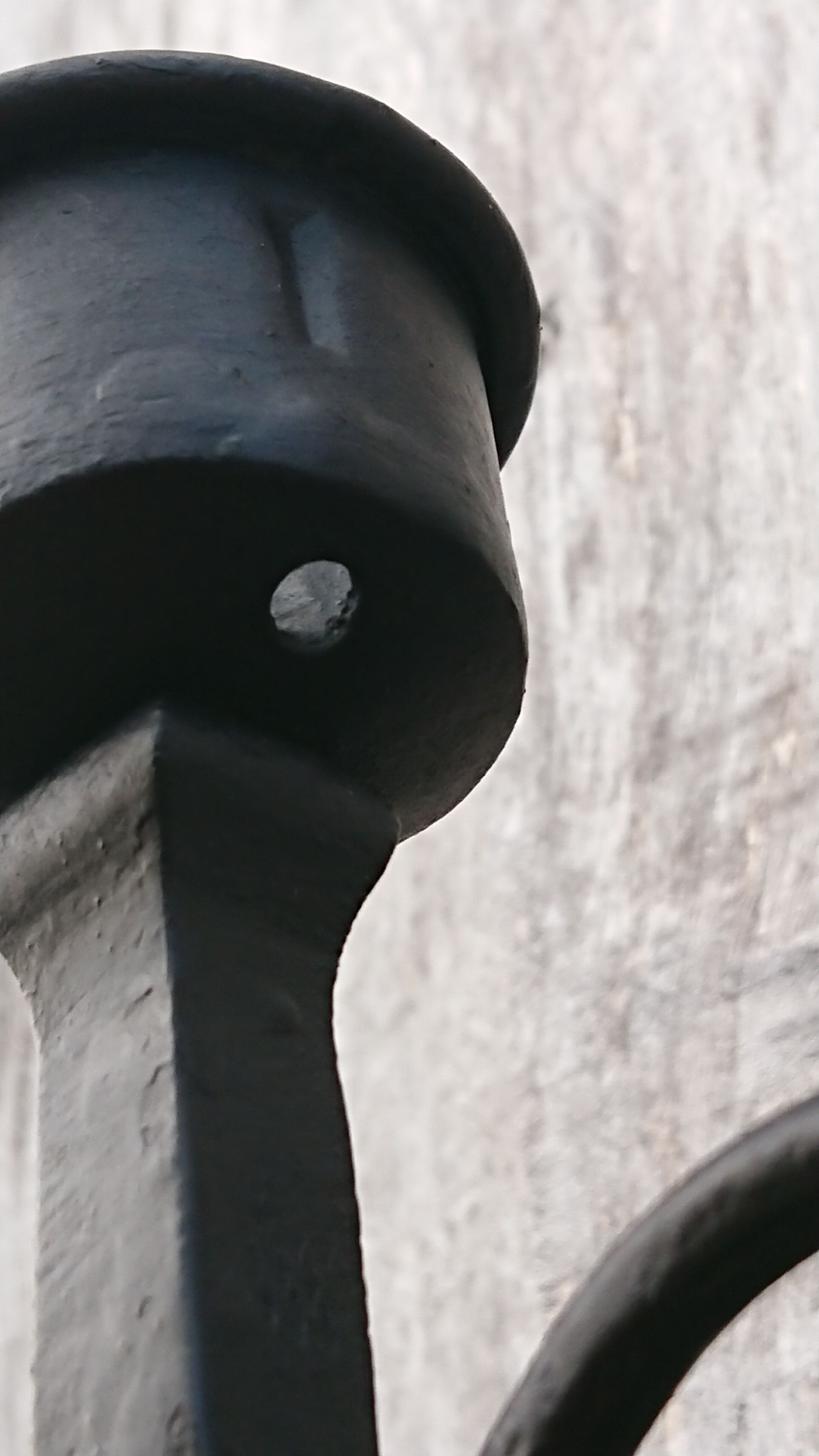 Pair of black wrought iron sconces - neo-Gothic style - from the 1950s