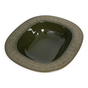 Service de table cinq pièces en faïence noire par Antonia Campi, Italie