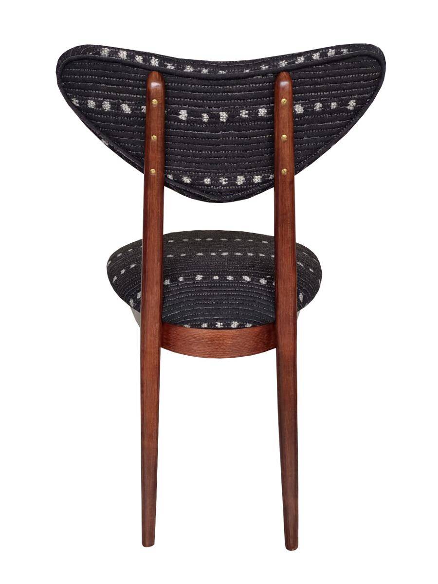 Chaise en tissu noir perennials dotty, europe, années 1960