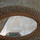 Vintage sun mirror in rattan 63x64cm