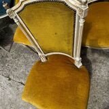 Lot of antique Louis XVI style living room chairs / armchairs