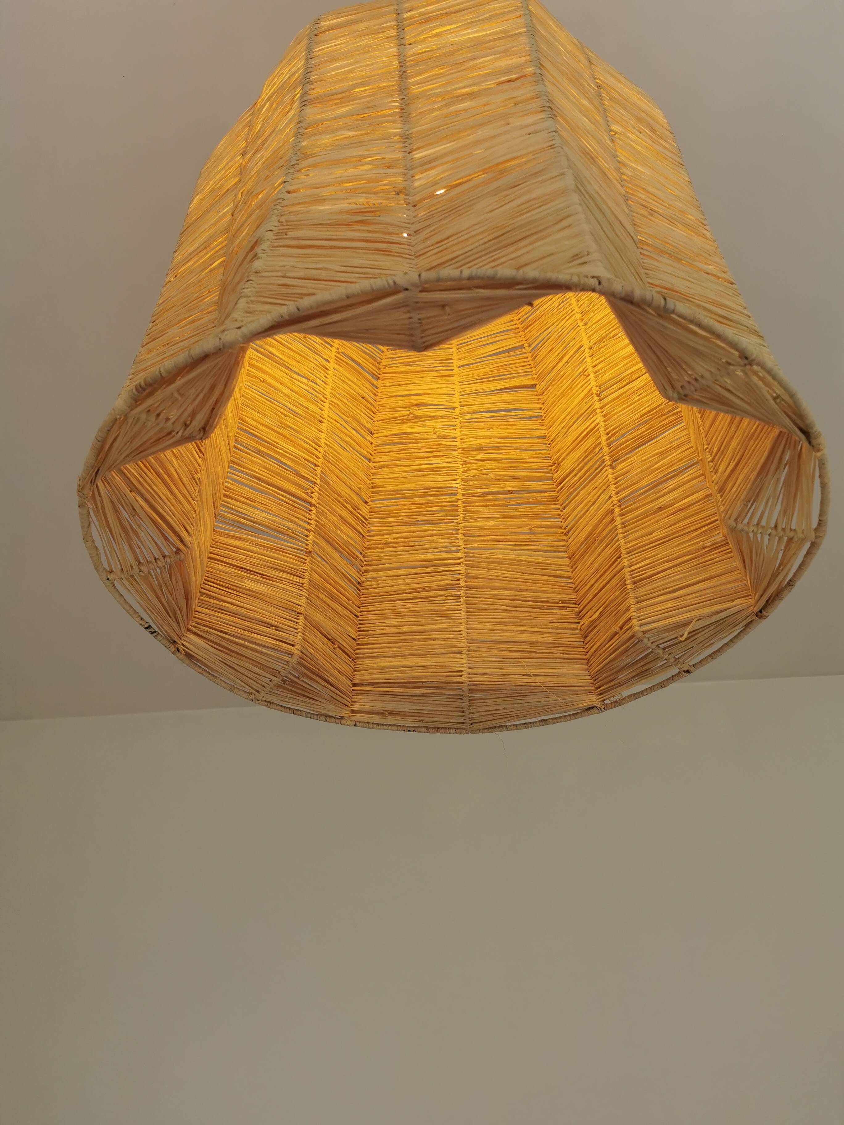 Suspension Gaby in Braided Raffia – 40×50 cm – Handmade in Morocco