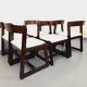 Set of 6 vintage Italian sleigh chairs by Mario Sabot