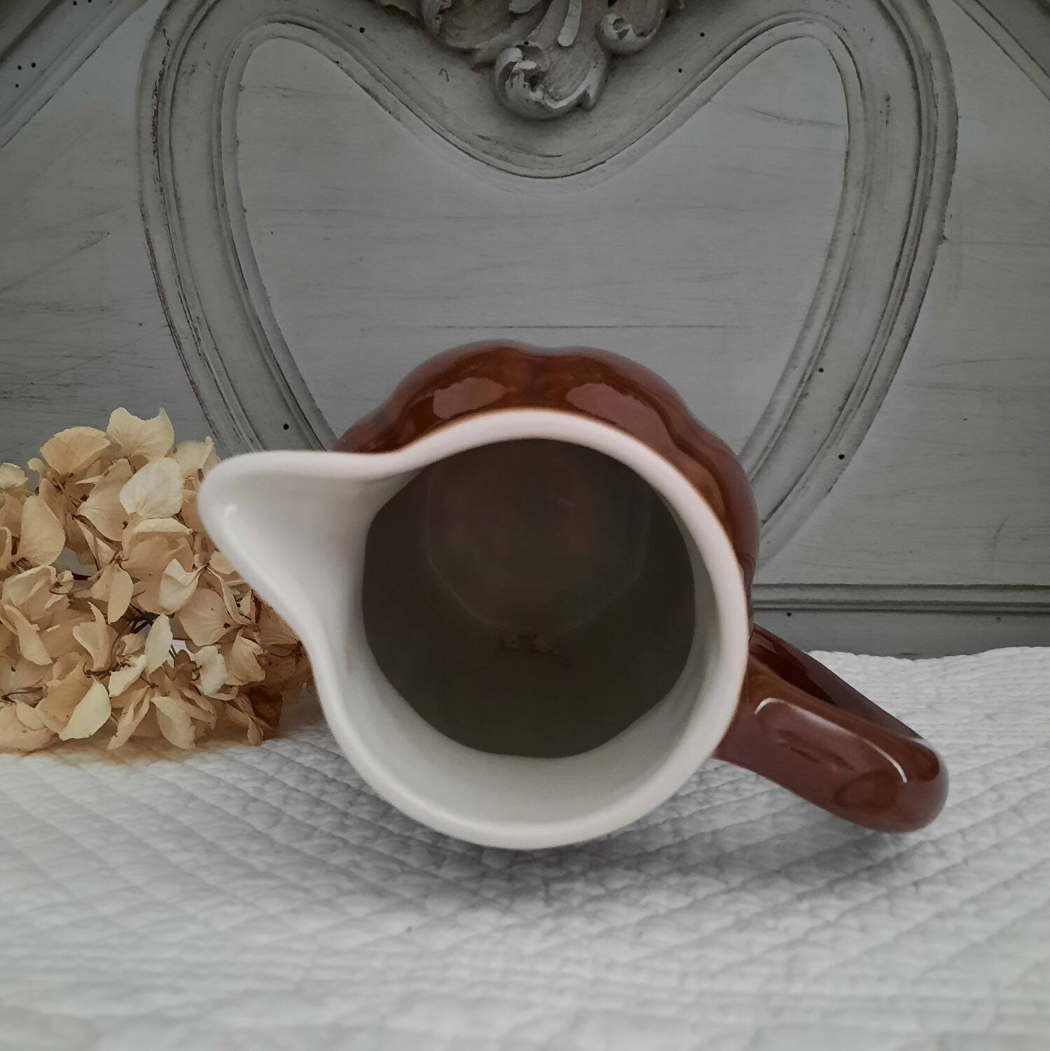 Glazed terracotta pitcher