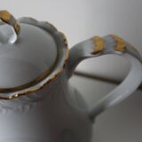 Théière Tharaud, porcelaine de Limoges, or fin
