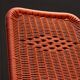 Chaises de jardin en câble plastique tressé orange