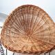 Fauteuil rotin corbeille des années 50
