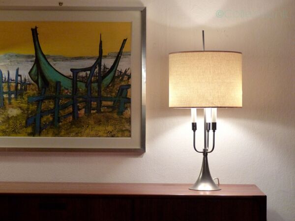 Lampe pied tulipe vintage