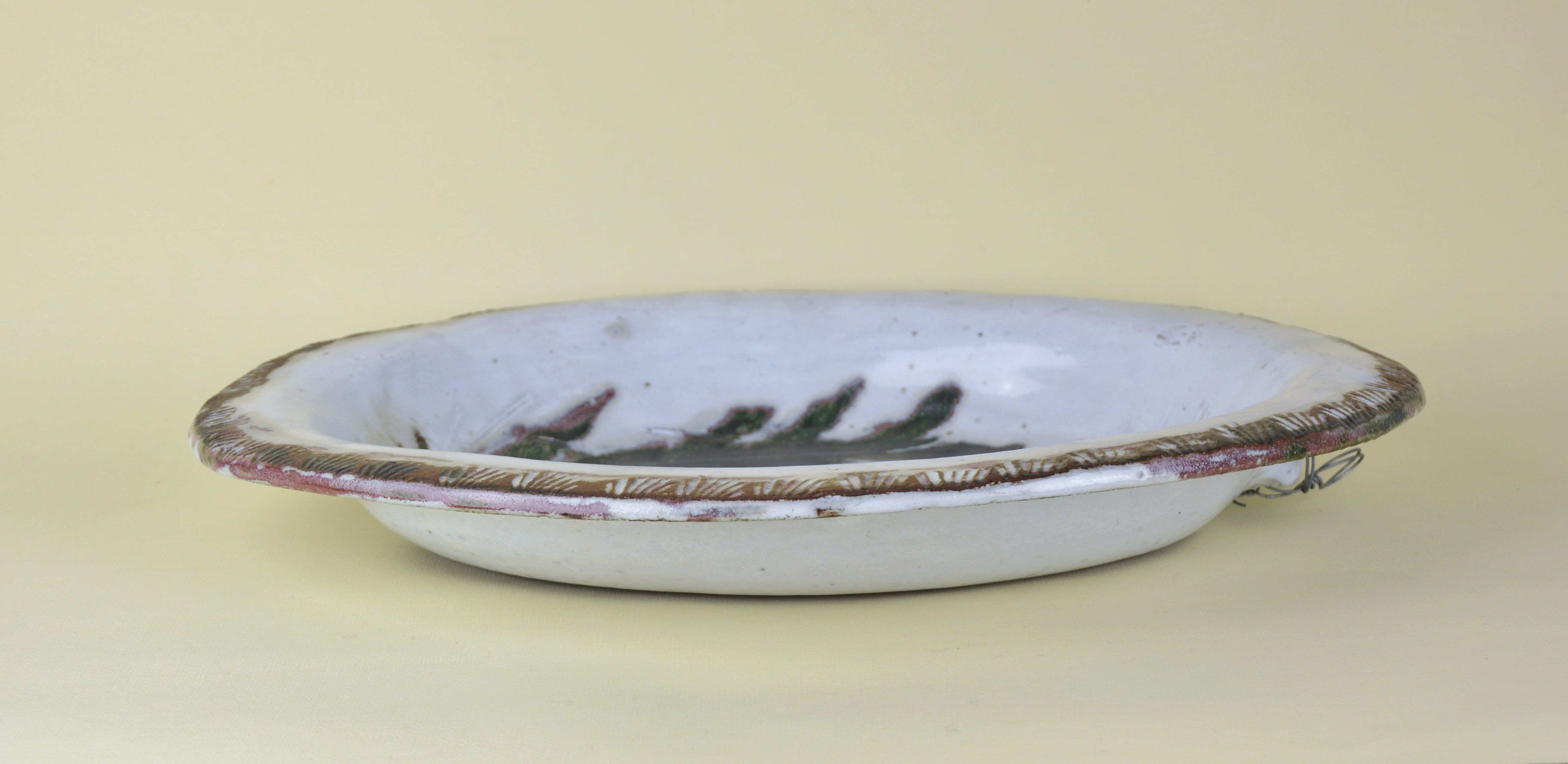 Plat ovale au chardon Albet et Pyot Thiry