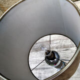 Lamp suedine and chrome