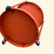Table d'appoint à roulette / servante / desserte vintage orange - Kastilia