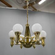 Rare Art Nouveau Chandelier by Emil Kralik for Vulkania, 1920s