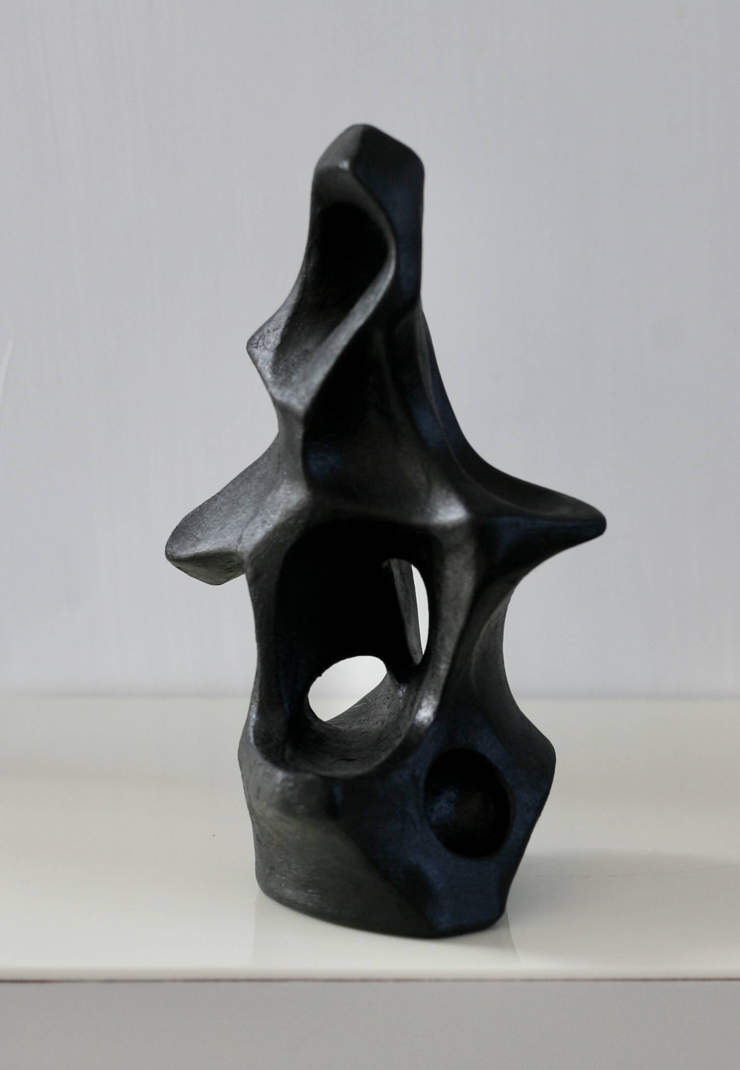 Free-form ceramic, painted black, 1969
