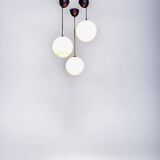 Vintage white opaline ball pendant light
