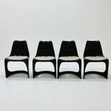 Denmark 1970s 4 x Space Age dining chair designed by Steen Ostergaard for Paul Cadovious