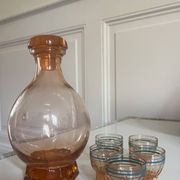 Service carafe and liqueur glass