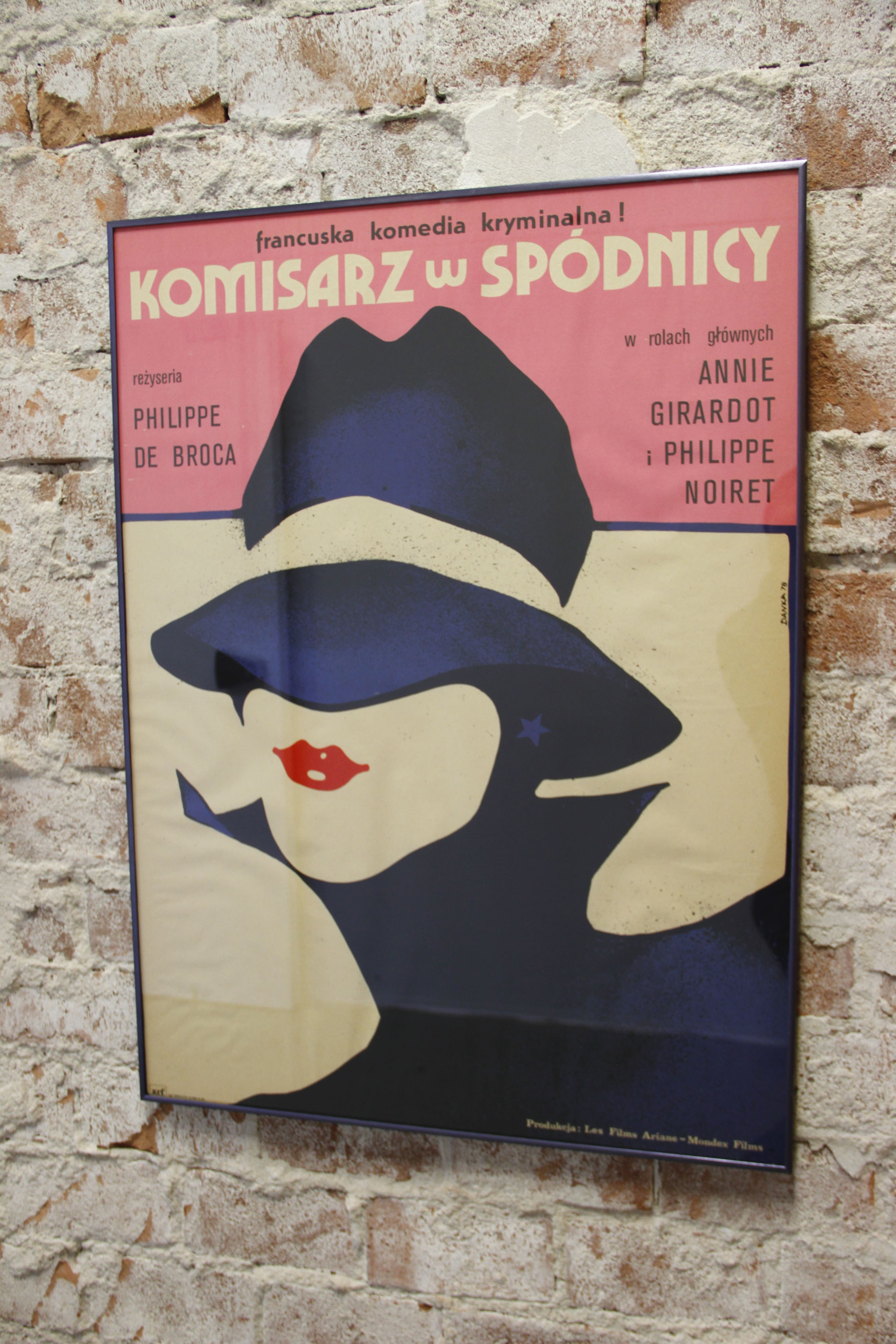 French movie poster "Tendre Poulet" 1978. Art Deco style framed