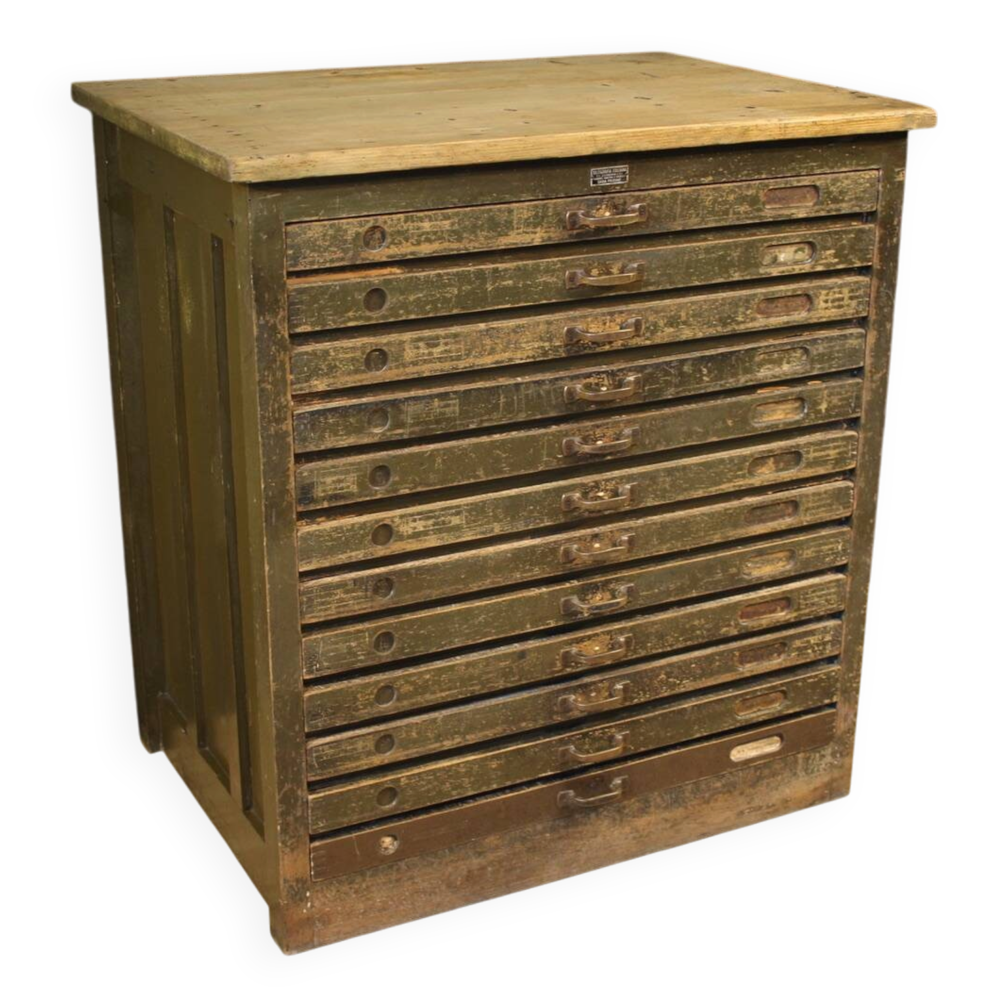 Commode en bois laqué de l'atelier de gravure sur bois du 20e siècle