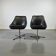 Vintage black shell chair / Star-shaped floor chair