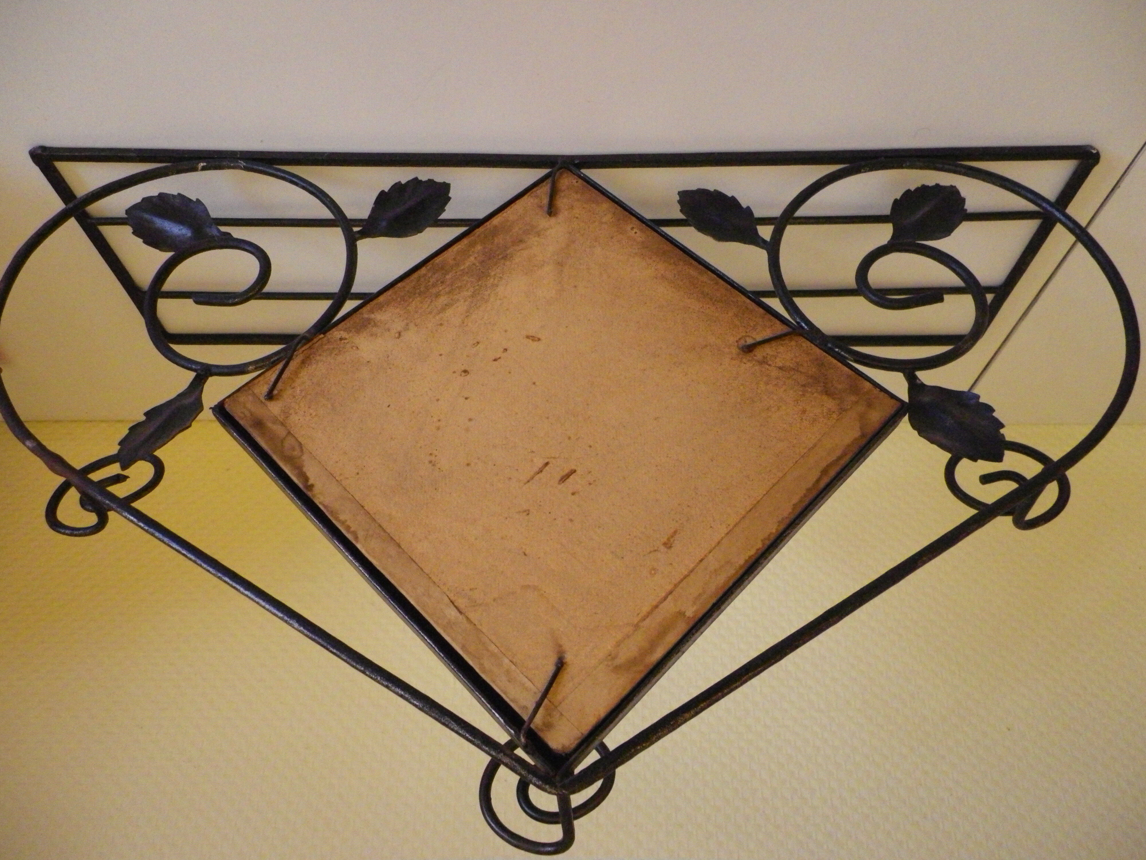 Wall coat door with mirror and storage shelf - 1960