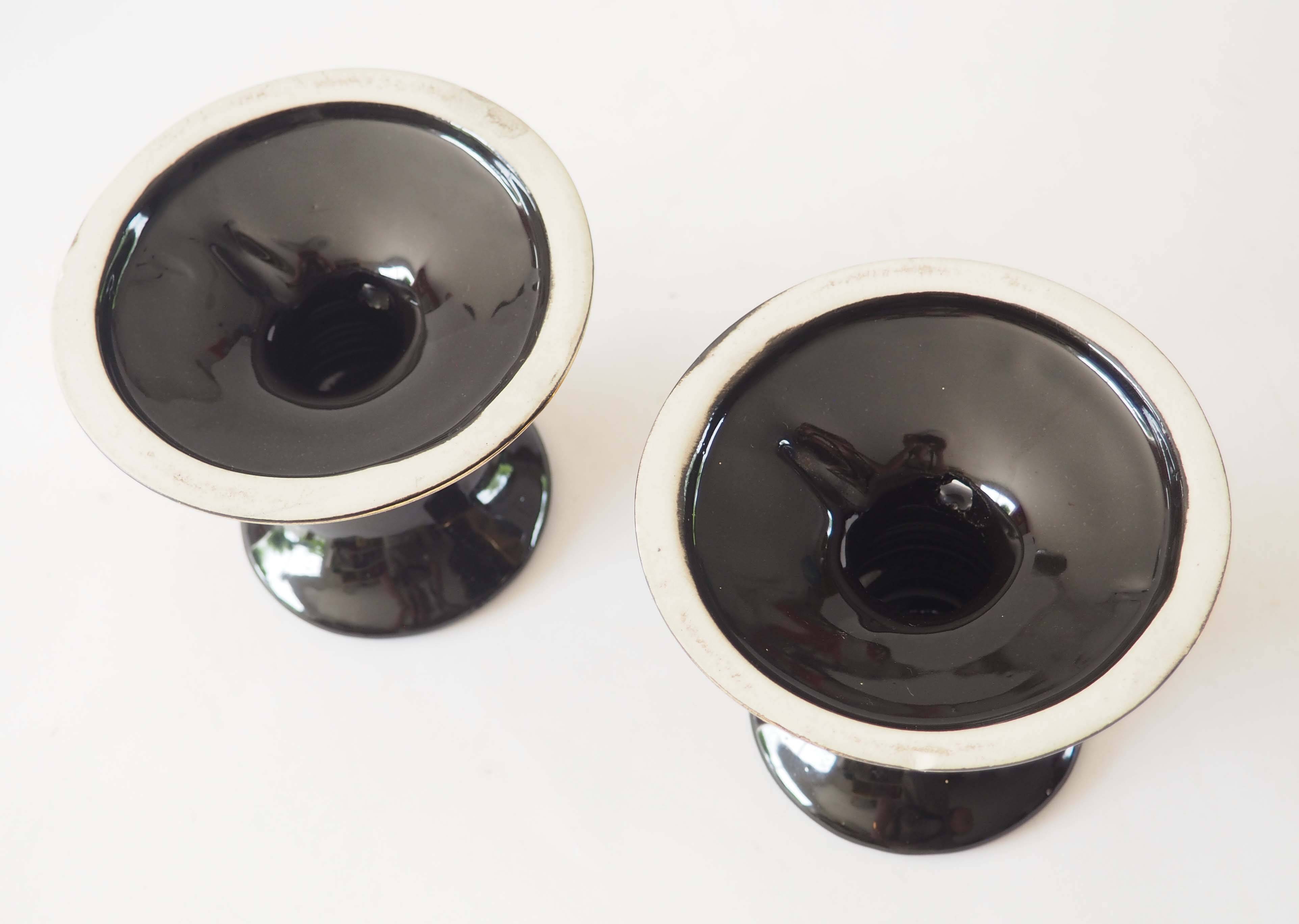 Pair of ceramic candlesticks from the 1950s