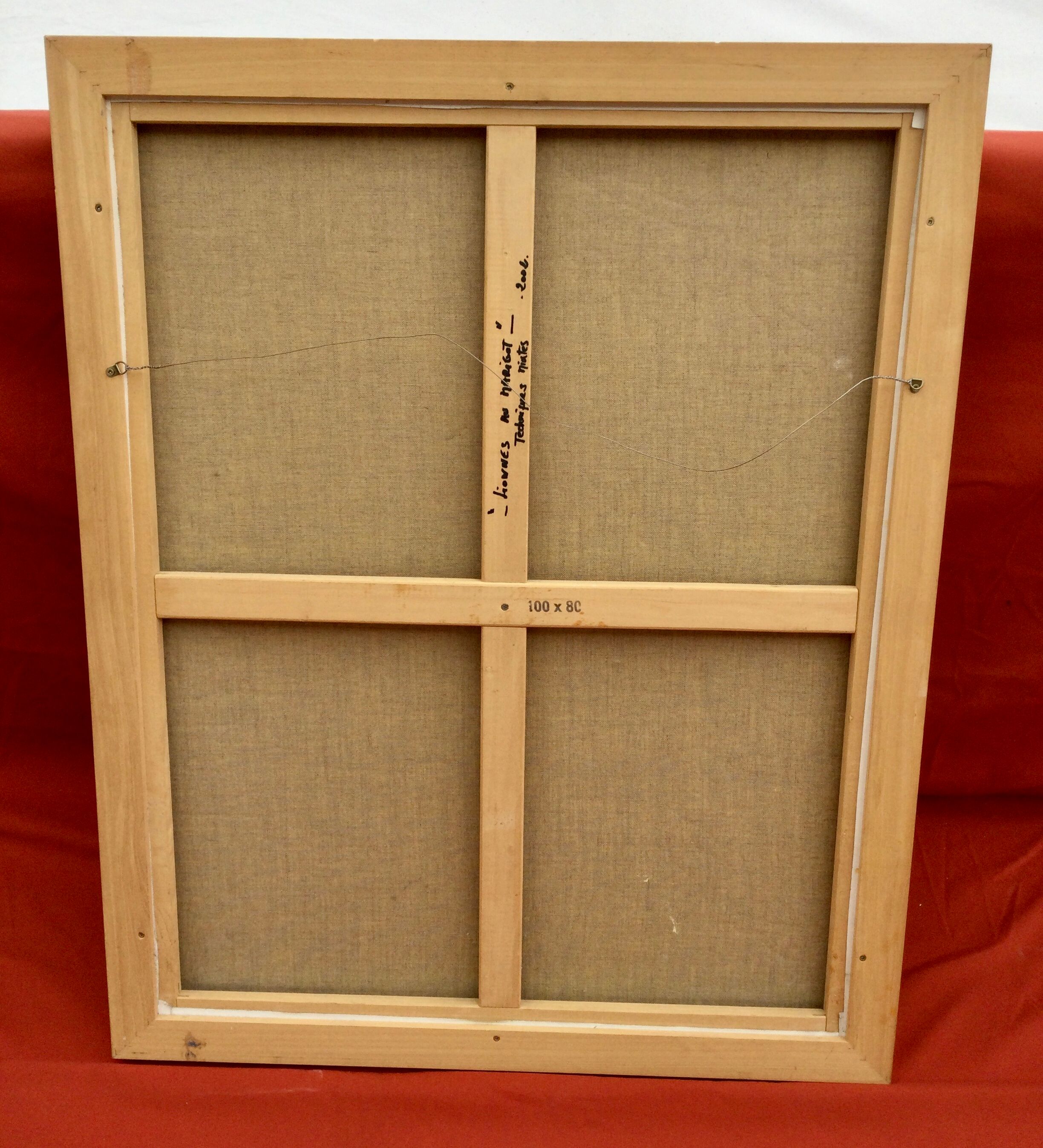 Oil on canvas "Lionesses au Marigot" by Dominique PROTTI-BARAIZE