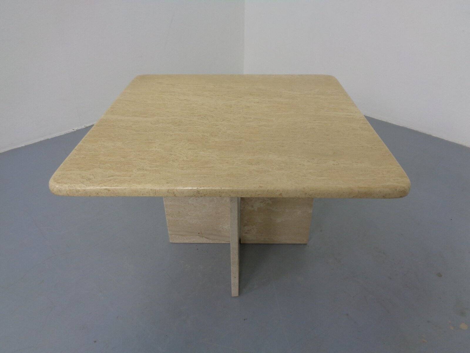 Italian Travertine Coffee Table, 1970s
