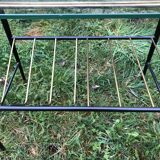 Coffee table double top glass and vintage metal