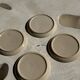 Set of 4 hand-painted Pornic stoneware plates D21