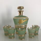 Service with Cristalor decanter liqueur and 7 glasses