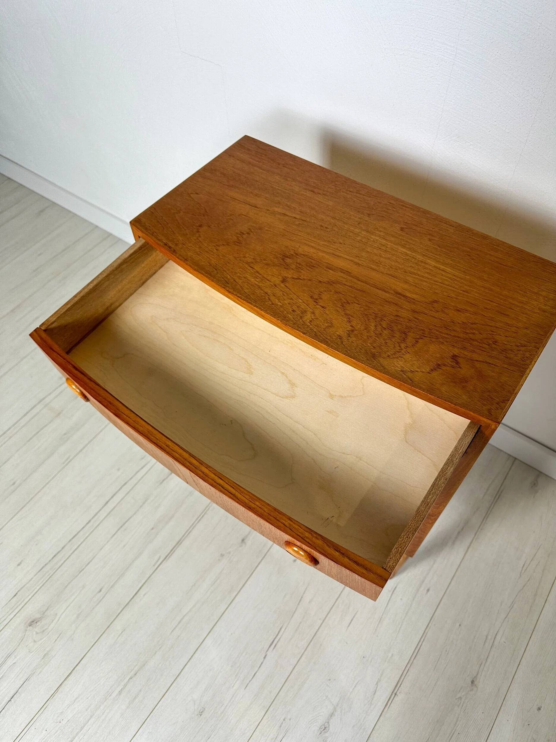 1960s Vintage Kai Kristiansen Teak Bow Front Dresser