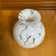 Murano speckled glass ball vase, vintage soliflore.