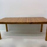 table à manger extensible en bois de pin, Rainer Daumiller, années 1970