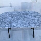 Table bistrot marbre ovale